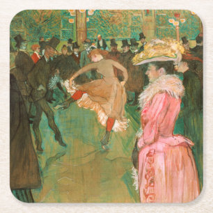 Toulouse-Lautrec - Im Moulin Rouge, Der Tanz Rechteckiger Pappuntersetzer