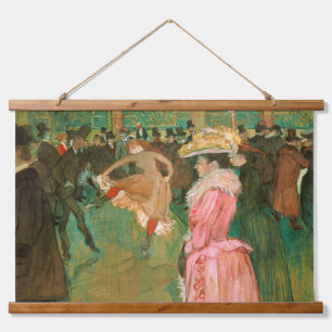 Toulouse-Lautrec - Im Moulin Rouge, Der Tanz Wandteppich Mit Holzrahmen