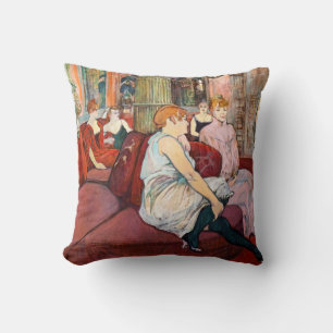 Toulouse-Lautrec - Im Salon, rue des Moulins Kissen