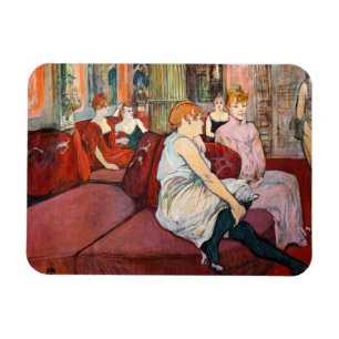 Toulouse-Lautrec - Im Salon, rue des Moulins Magnet