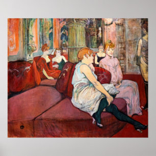 Toulouse-Lautrec - Im Salon, rue des Moulins Poster