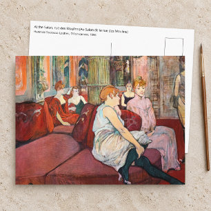 Toulouse-Lautrec - Im Salon, rue des Moulins Postkarte