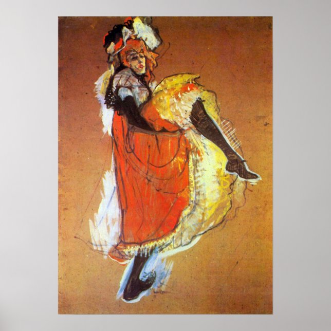 Toulouse-Lautrec - Jane Avril Dancing Poster (Vorne)
