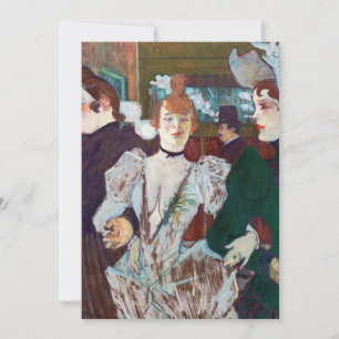 Toulouse-Lautrec - La Goulue kommt im Rouge an Einladung