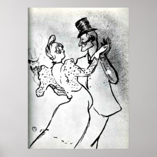Toulouse-Lautrec: La Goulue und Valentin, Waltz Poster