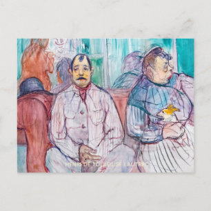Toulouse-Lautrec, Madame, Monsieur und der Hund Postkarte