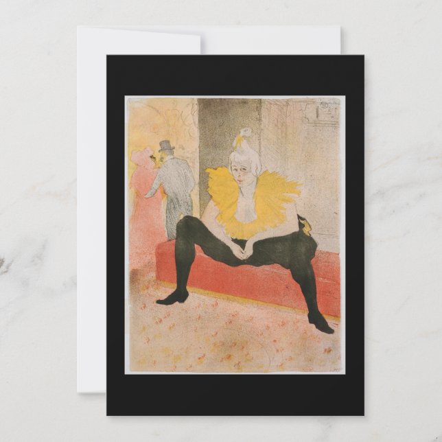 Toulouse-Lautrec - Mademoiselle Cha-u-kao Sitzplat Einladung (Vorderseite)