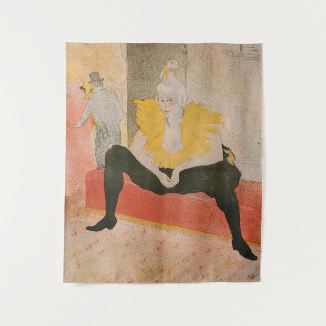 Toulouse-Lautrec - Mademoiselle Cha-u-kao Sitzplat Wandteppich (Vorderseite)