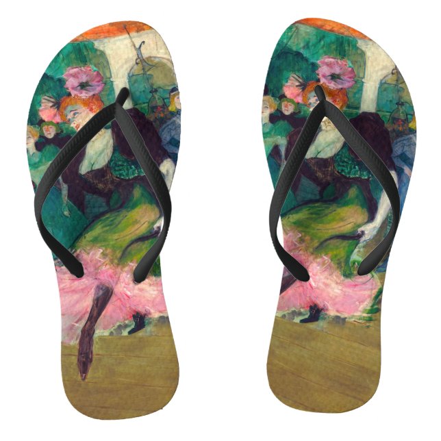 Toulouse-Lautrec - Marcelle Lender, Dancing Bolero Flip Flops (Fußbett)