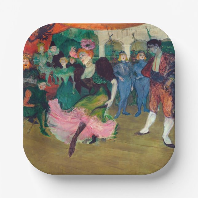 Toulouse-Lautrec - Marcelle Lender, Dancing Bolero Pappteller (Vorderseite)