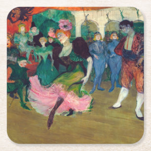 Toulouse-Lautrec - Marcelle Lender, Tanzender Bole Rechteckiger Pappuntersetzer