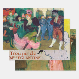 Toulouse-Lautrec - Meisterwerke Auswahl Geschenkpapier Set