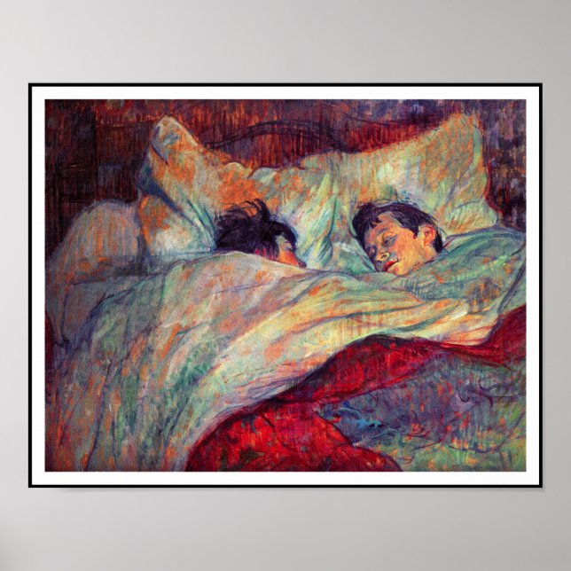 Toulouse-Lautrec - Paar in Bett Poster (Vorne)