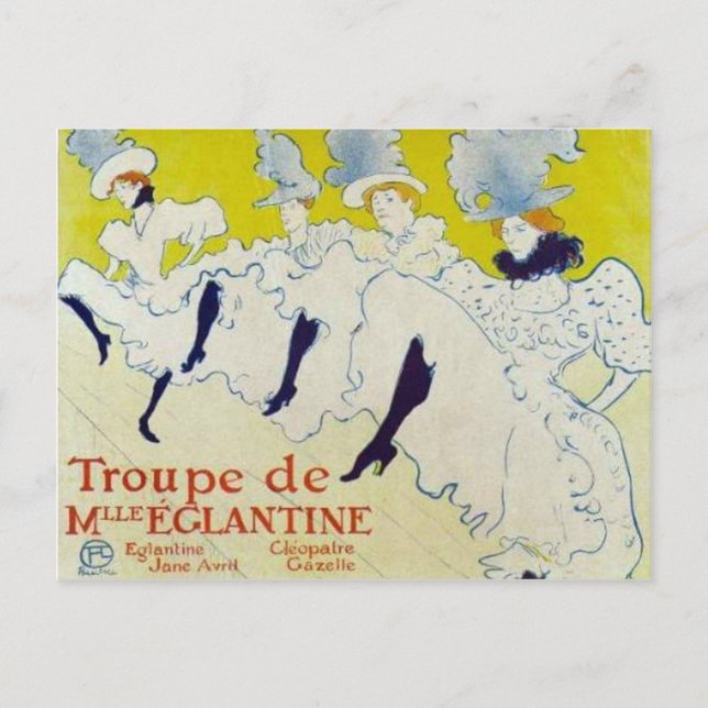Toulouse Lautrec Poster Postkarte (Vorderseite)