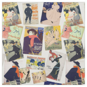 Toulouse-Lautrec-Posters-Muster Stoff