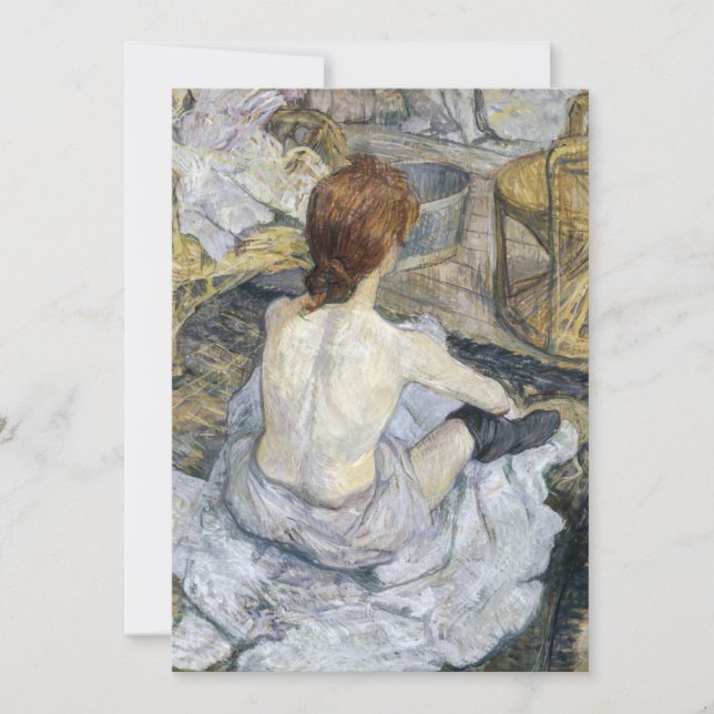 Toulouse-Lautrec - Rousse / Toilette Dankeskarte (Vorderseite)