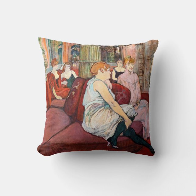 Toulouse-Lautrec - Rue des Moulins im Salon Kissen (Vorderseite)
