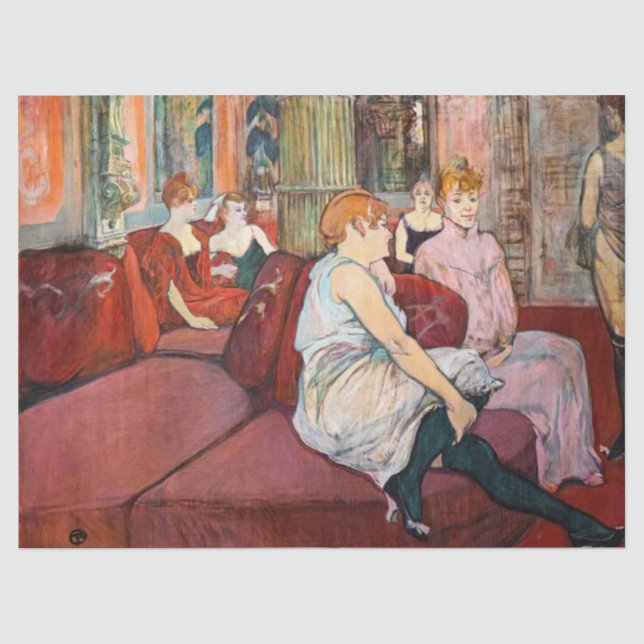Toulouse-Lautrec - Rue des Moulins im Salon Seidenpapier (Vorderseite)