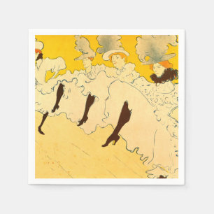Toulouse-Lautrec tanzende Mädchen Gelbes Poster Ar Serviette