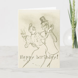 Toulouse Lautrec - Tanzendes Paar, Geburtstag Einladung
