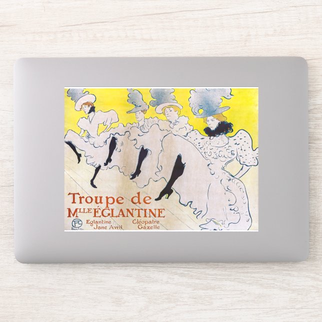 Toulouse-Lautrec - Troupe de Mlle Eglantine Aufkleber (Computer)