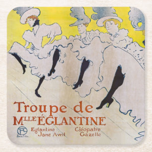 Toulouse-Lautrec - Troupe de Mlle Eglantine Rechteckiger Pappuntersetzer