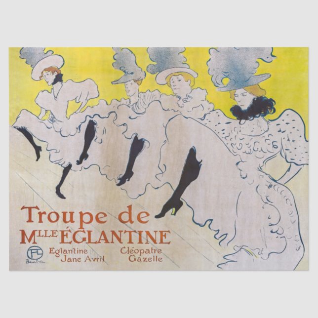 Toulouse-Lautrec - Troupe de Mlle Eglantine Seidenpapier (Vorderseite)