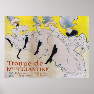 Toulouse-Lautrec - Truppe von Fräulein Eglantine Poster