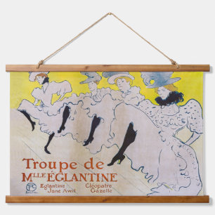 Toulouse-Lautrec - Truppe von Fräulein Eglantine Wandteppich Mit Holzrahmen