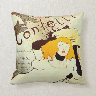 Toulouse-Lautrec Vintage Kunstschmiedekissen Kissen