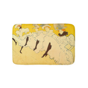 Toulouse Lautrec Yellow Dancing Girl Poster Badematte