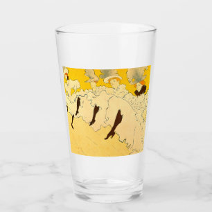 Toulouse Lautrec Yellow Dancing Girl Poster Glas