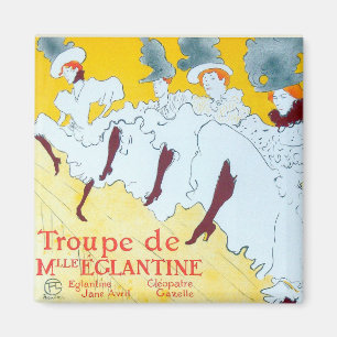 Toulouse Lautrec Yellow Dancing Girl Poster Magnet