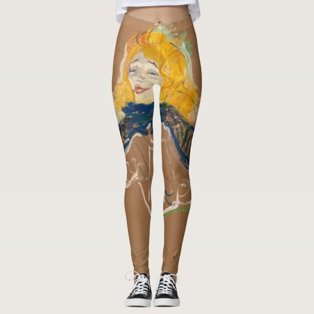 Toulouse-Lautrec - Yvette Guilbert Singing Leggings (Vorderseite)