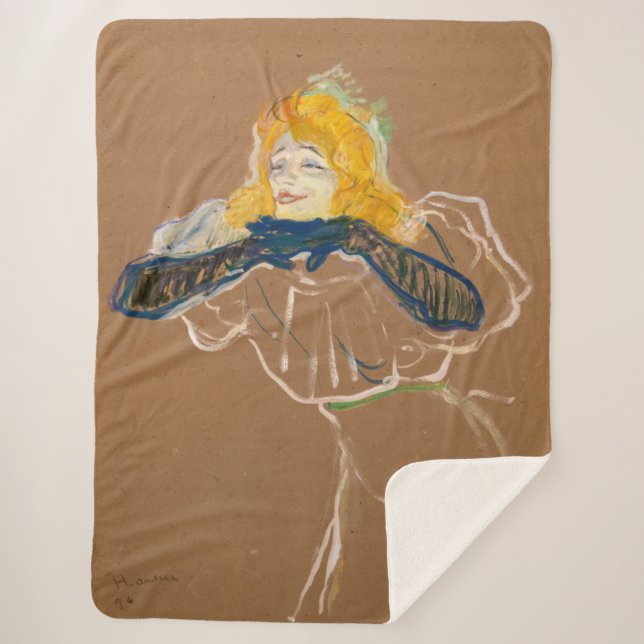 Toulouse-Lautrec - Yvette Guilbert Singing Sherpadecke (Vorderseite)