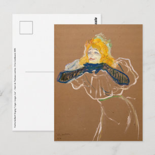Toulouse-Lautrec - Yvette Guilbert singt Postkarte