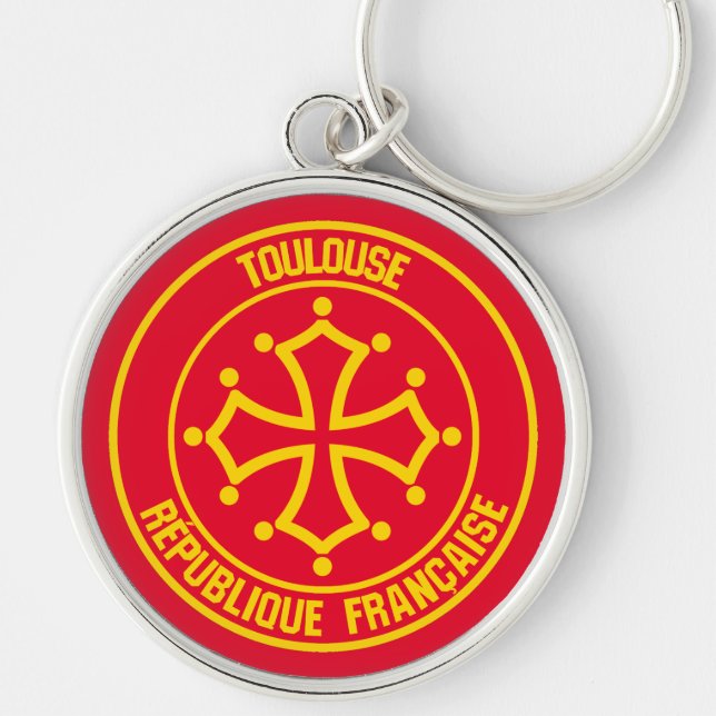 Toulouse Round Emblem Schlüsselanhänger (Vorne)