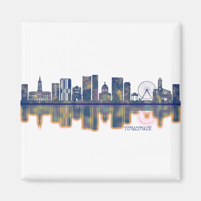 Toulouse Skyline Magnet (Vorne)