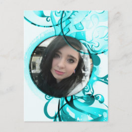 Tour Buble Swirl Frame Carte postale votre photo