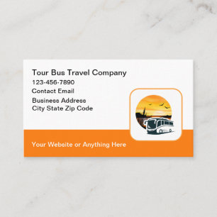 Tour Bus Voyage Cartes de visite à thème