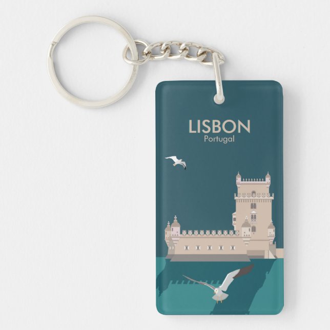 Tour de Belem de Lisbonne dans le style poster vin (Devant)