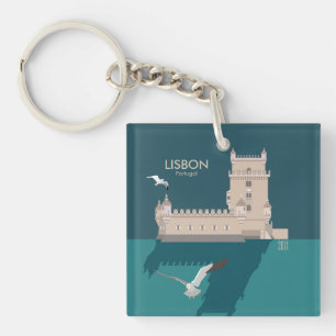 Tour de Belem de Lisbonne dans le style poster vin