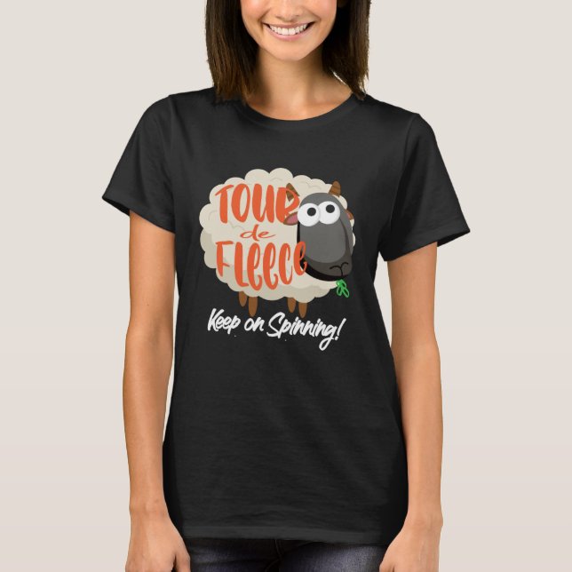 Tour de Fleece Fibre for Spinning Wheels Handspinn T-Shirt (Vorderseite)