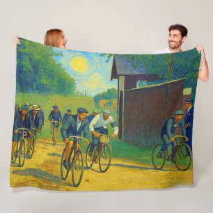 Tour de France Erste Etappe 1903 van Gogh Redux Fleecedecke