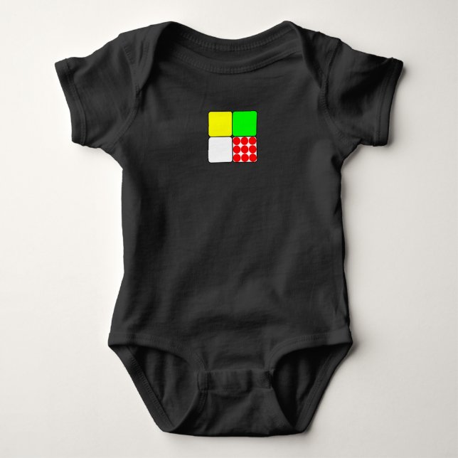 Tour de France Jerseys 3 Black Baby Strampler (Vorderseite)
