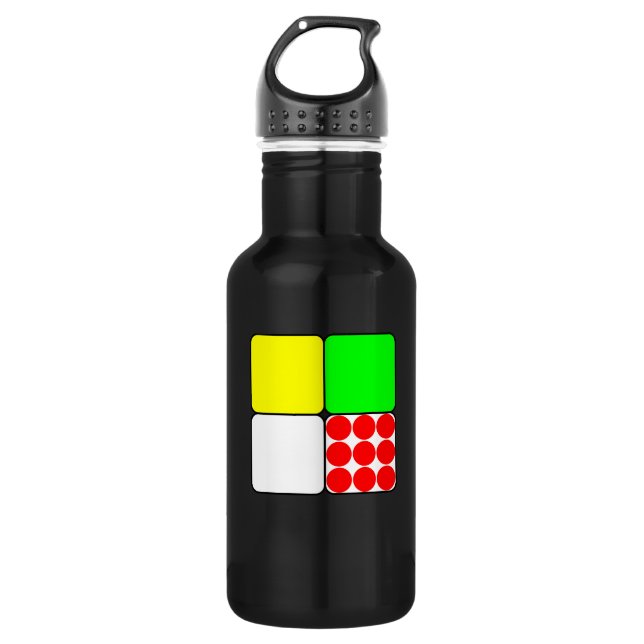 Tour de France Jerseys 3 Black Edelstahlflasche (Vorderseite)