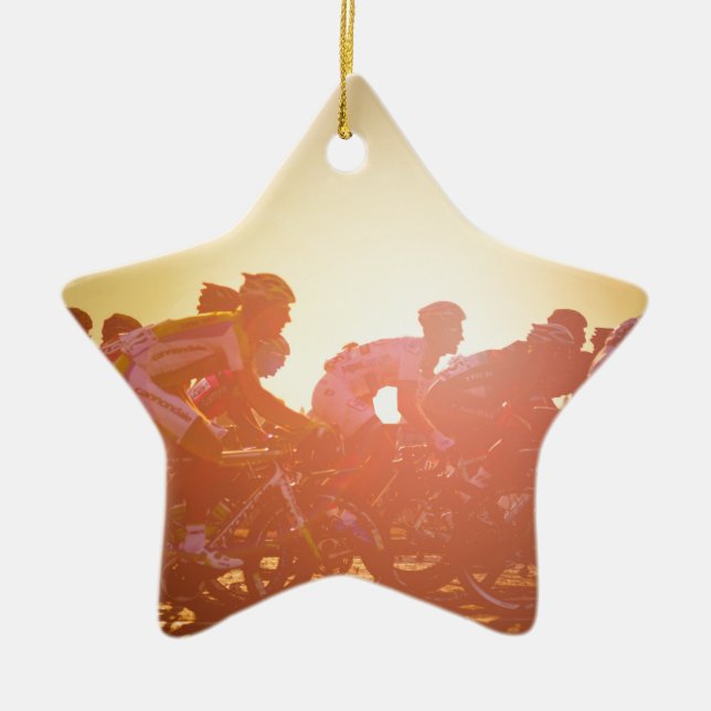 Tour de France-Sonnenuntergang Keramik Ornament (Vorne)