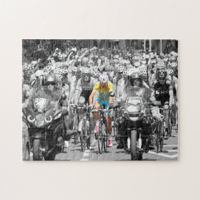 Tour de France Yellow Jersey Peloton Radrennen (Horizontal)