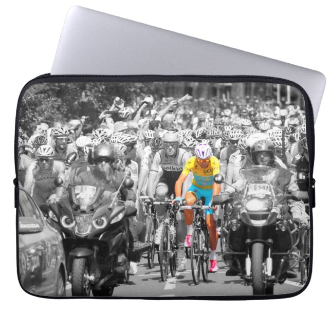 Tour de France Yellow Jersey Peloton Radrennen Laptopschutzhülle (Vorderseite)