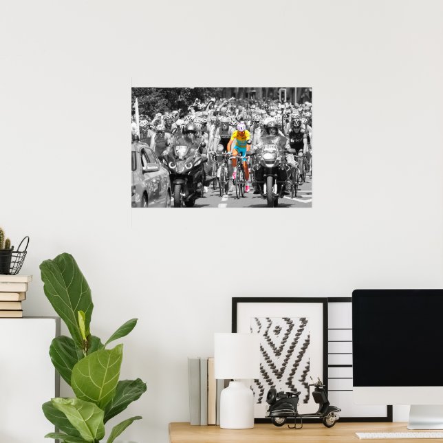 Tour de France Yellow Jersey Peloton Radrennen Poster (Heimbüro)